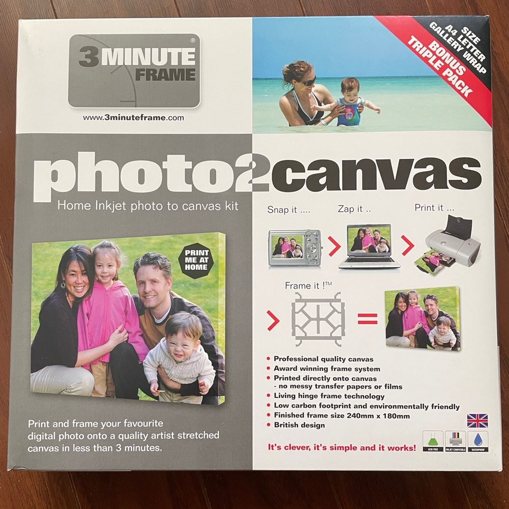 BNIB Photo to Canvas Inkjet Printer Kits